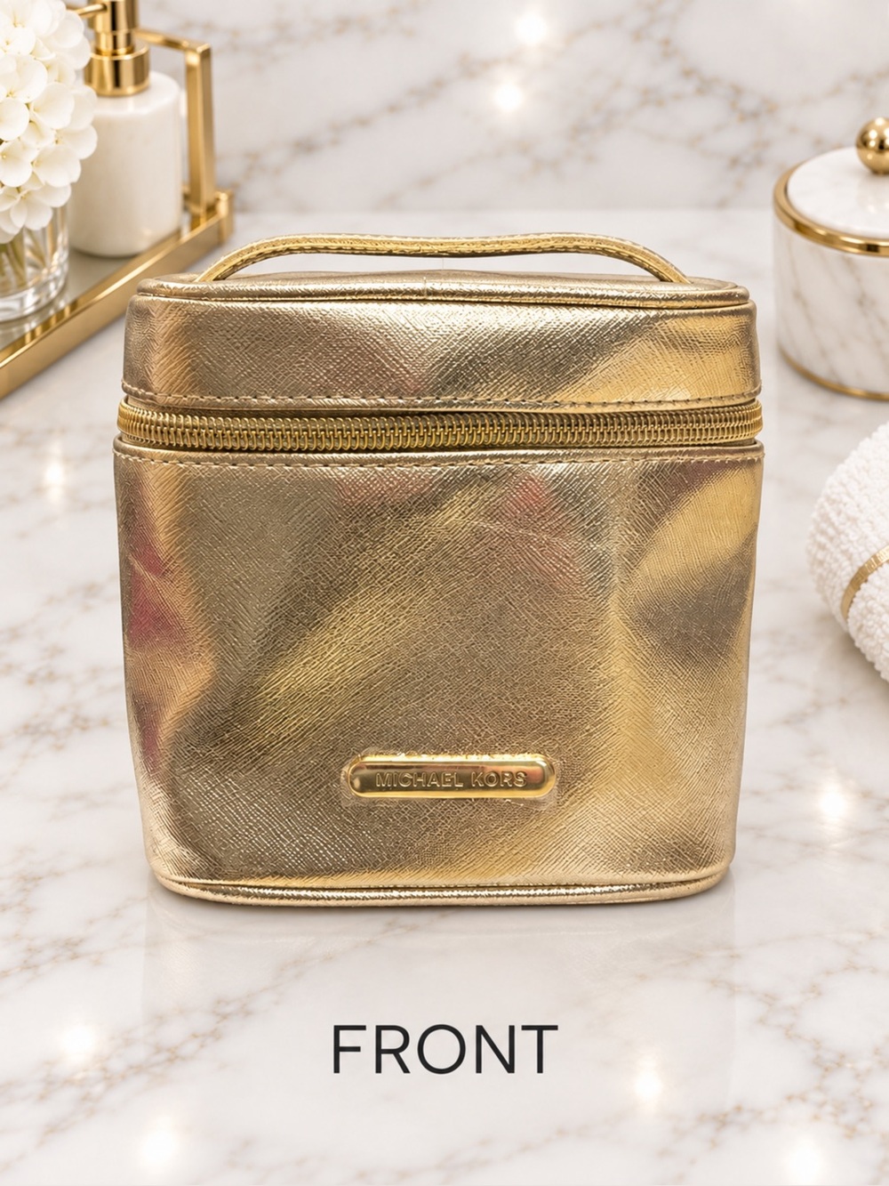 Michael Kors Metallic Gold Vanity Case